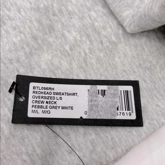 Brunette The Label Light Gray 'Redhead' Sweatshirt NWT (DISCONTINUED) - Picture 6 of 10